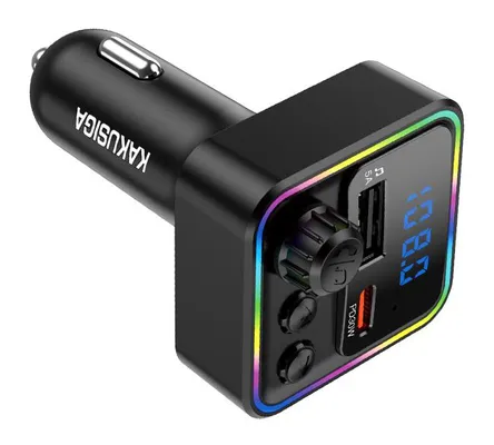 KAKUSIGA FM transmitter & φορτιστής KSC-1982, USB/USB-C, 55W, Bluetooth, μαύρο