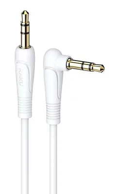 KAKUSIGA καλώδιο ήχου 3.5mm KSC-521, AUX, 90°, HiFi 1m, λευκό