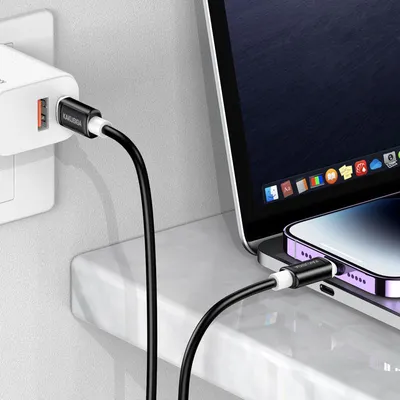KAKUSIGA καλώδιο Lightning σε USB-C KSC-998, σιλικόνης, 30W, 480Mbps, 1m, λευκό