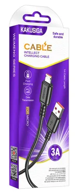 KAKUSIGA καλώδιο micro USB σε USB KSC-982, 3A, 480Mbps, 1m, μαύρο