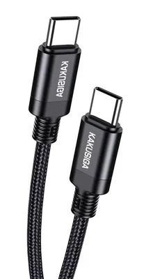 KAKUSIGA καλώδιο USB-C σε USB-C KSC-970, 60W, 480Mbps, 1m, μαύρο