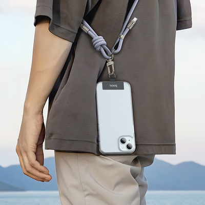 Καλώδιο Φόρτισης/Λουράκι Λαιμού Hoco GH7 USB-C σε USB-C  60W 3A Braided Μπλε 1.8m