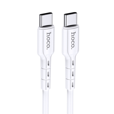 Καλώδιο Hoco. DU01 Novel USB-C σε USB-C Fast Charging 60W 3A Λευκό 1m