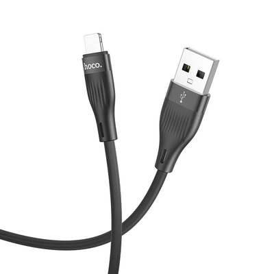 Καλώδιο Hoco. DU45 Sturdy USB-A σε Lightning 3A Μαύρο 1m