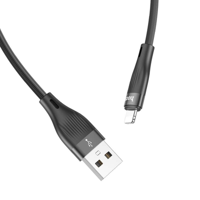 Καλώδιο Hoco. DU45 Sturdy USB-A σε Lightning 3A Μαύρο 1m