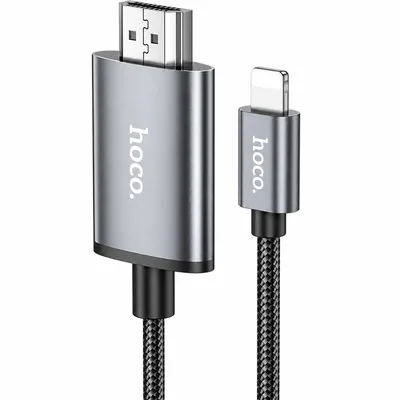 Καλώδιο Hoco UA27 Lightining σε HDMI 1080p Braided Μαύρο 2m