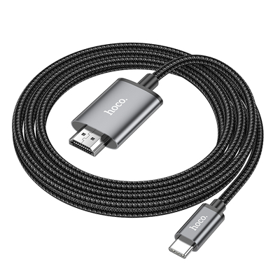 Καλώδιο Hoco UA27 Type-C σε HDMI 4K 30Hz Braided Μαύρο 2m