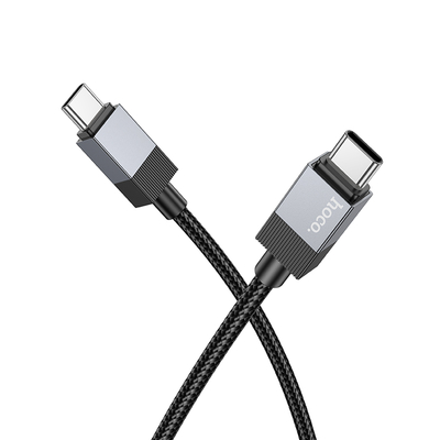 Καλώδιο Hoco X110 Honorific USB-C σε USB-C 60W Braided Μαύρο 1m