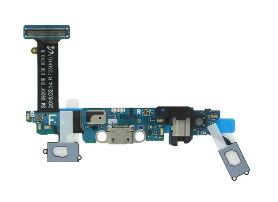 Καλώδιο Πλακέ Samsung SM-G920F Galaxy S6 με Επαφή Φόρτ, Μικρόφ, Πλήκ Αφής και Κεντ Πλήκ Μπλε - Χρυσαφί Original GH96-08275B