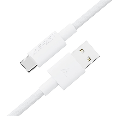 Καλώδιο Σύνδεσης Acefast C18-04 USB-A  σε USB-C 3A Fast Charge USB2.0 Braided Λευκό 1.2m.