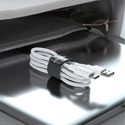Καλώδιο Σύνδεσης Acefast C18-04 USB-A  σε USB-C 3A Fast Charge USB2.0 Braided Λευκό 1.2m.