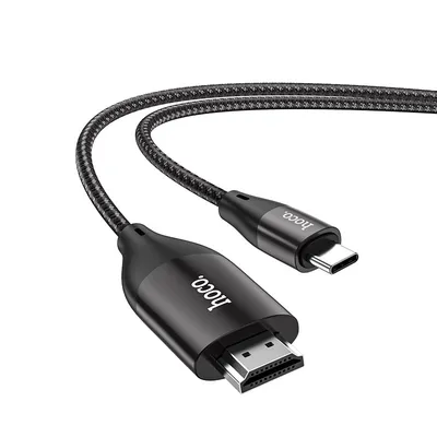 Καλώδιο σύνδεσης Hoco UA16 USB-C σε HDMI 4K 30Hz ULTRA HD Braided Γκρι 2m