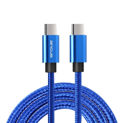 Καλώδιο Σύνδεσης και Φόρτισης Ancus Flow Plus E54 USB-C σε USB-C 2.0A με Braided Καλώδιο Μπλε 1m Με 5 Χρονια Εγγύηση