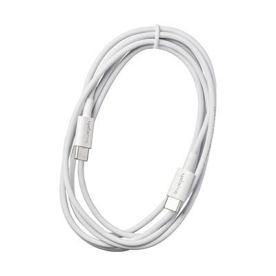 Καλώδιο Σύνδεσης και Φόρτισης Leki Orange Concept USB-C σε USB-C Fast Charging Λευκό 2m