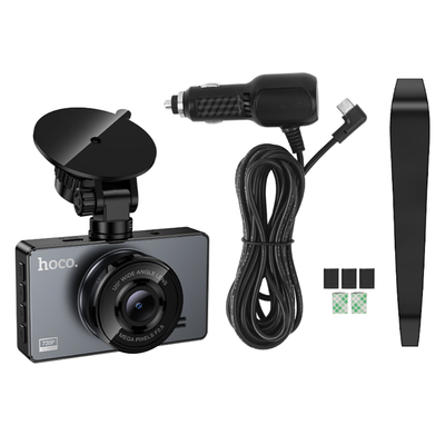 Καταγραφική Κάμερα Αυτοκινήτου Hoco DV14 720p HD 200mAh Γωνία Λήψης 120° 3" Οθόνη Υποστηρίζει Κάρτα SD έως 64GB Μαύρη