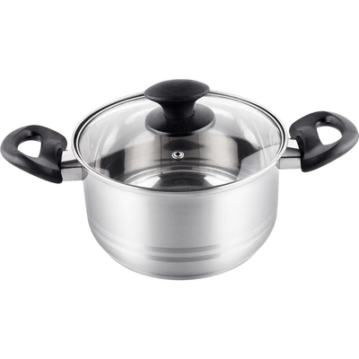 Κατσαρόλα LEGER SS 18x10,5cm 2,5lt Stainless Steel Lamart LTB1810 Ασημί
