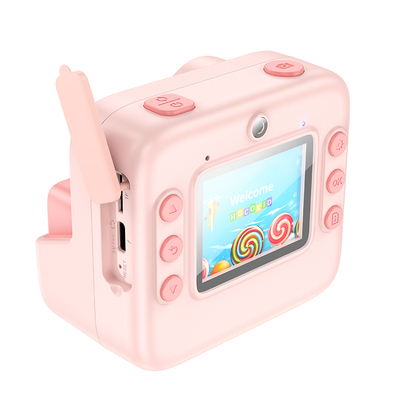 Kids Dual HD Camera Hoco DV200 με Οθόνη 2.0" 800mAh και Δυνατότητα Εκτύπωσης Φωτογραφιών Ροζ