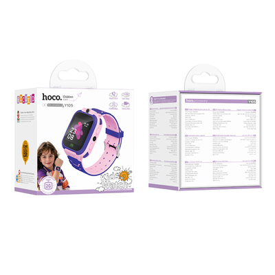 Kids Smartwatch Hoco Y105 2G 400mAh 1.44” GPS Κάμερα με Δυνατότητα Κλήσεων και Μηνυμάτων Ροζ