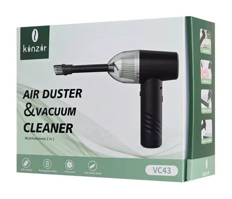 KINZIR 2 σε 1 σκουπάκι χειρός & air duster VC43, 70W, 6000mAh, μαύρο