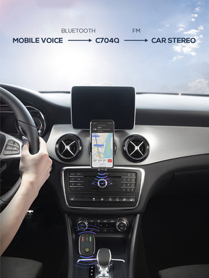 LDNIO FM transmitter & φορτιστής C704Q, USB-C/2x USB, 36W, Bluetooth, μαύρο