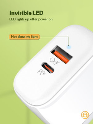LDNIO φορτιστής τοίχου A2526C με καλώδιο, USB & USB-C, 45W PD, λευκός