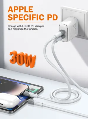 LDNIO καλώδιο Lightning σε USB-C LC601I, 30W PD, 1m, γκρι