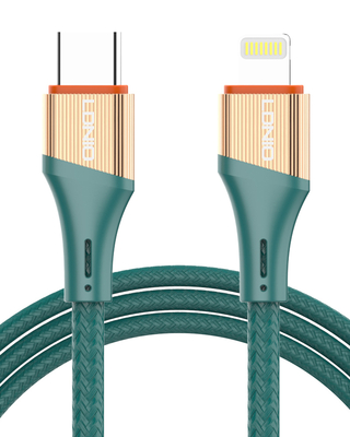 LDNIO καλώδιο Lightning σε USB-C LC631I, 30W PD, 1m, πράσινο