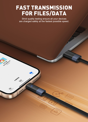 LDNIO καλώδιο Lightning σε USB LS242i, flat, 30W, 480Mbps, 2m, μαύρο