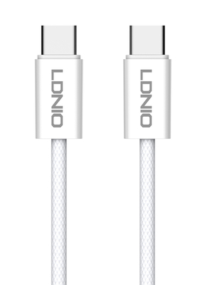 LDNIO καλώδιο USB-C iP-901c, 65W, 480Mbps, 1m, λευκό