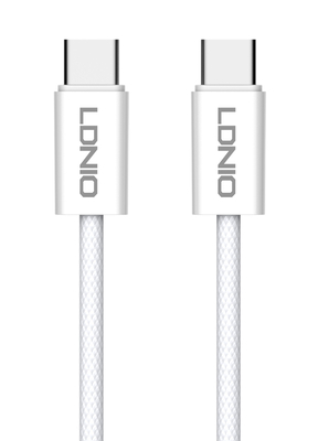 LDNIO καλώδιο USB-C LC901C, 65W PD, 480Mbps, 1m, λευκό