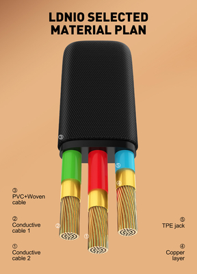 LDNIO καλώδιο USB-C σε USB LS242c, flat, 50W, 480Mbps, 2m, μαύρο