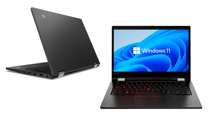 LENOVO Laptop ThinkPad L13 Yoga Gen 2, Refurbished Grade A, i5-1135G7, 16/256GB NVME, 13.3", Cam, IRIS Xe Graphics, FreeDOS
