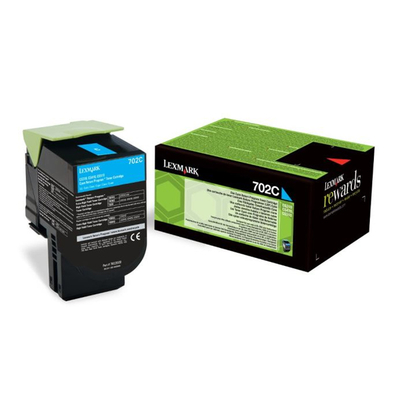 LEXMARK CS310/410/510 CYAN TONER CRTR SC (702C) RETURN 1k (70C20C0) (LEX70C20C0)