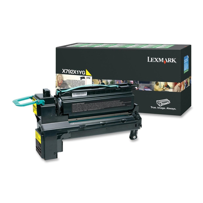 LEXMARK X792 YELLOW EXTRA HC TONER CRTR (20k) (X792X1YG) (LEXX792X1YG)