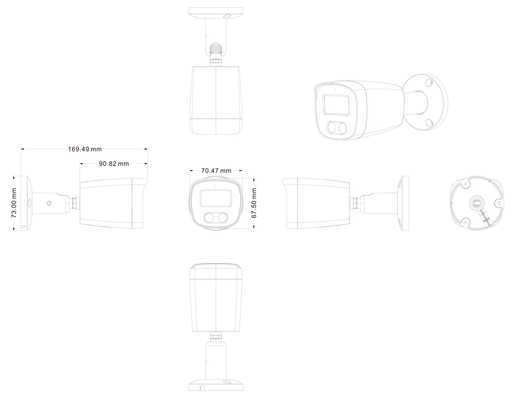 LONGSE IP κάμερα BMSC-2FCV2RC-28PMTF με μικρόφωνο, 2MP, 2.8mm, αδιάβροχη IP67, PoE