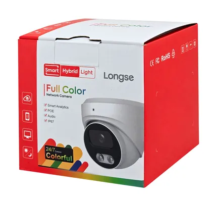 LONGSE IP κάμερα CMSBKL5RC-28PM με μικρόφωνο, 5MP, 2.8mm, αδιάβροχη IP67, PoE