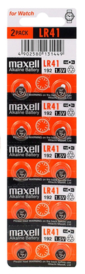 Buttoncell Maxell LR41 AG3 1.5V Τεμ. 10 με Διάτρητη Συσκευασία