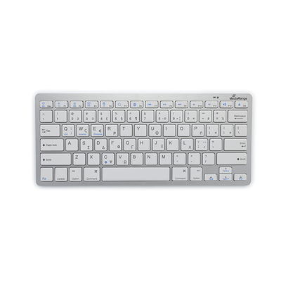 MediaRange Compact-sized Bluetooth 5.0 keyboard with 78 ultraflat keys Silver (MROS132-GR)