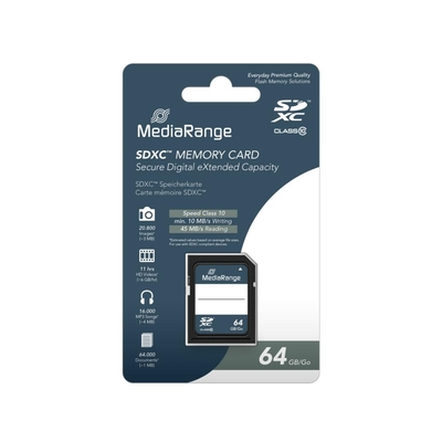 MediaRange SDXC Class 10 64 GB (eXtended Capacity) (MR965)