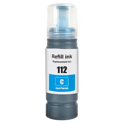 Μελάνι EPSON Συμβατό E112 C C13T06C24A 70ml Σελίδες:6000 Cyan C13T06C14A για L11160, L15150, L15160, L15180, L6460, L6490, L6550, L6570