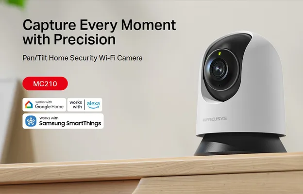 MERCUSYS smart κάμερα MC210, 2K/3MP, WiFi, PTZ, SD, EU/1.0