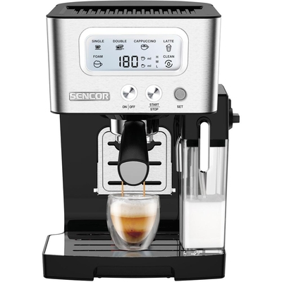 Μηχανή Espresso Ημιαυτόματη 15Bar 1.450W Sencor SES 4090SS Ασημί