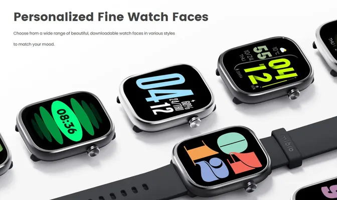 MIBRO smartwatch C4, heart rate, 2.01" TFT, 2 ATM, γκρι
