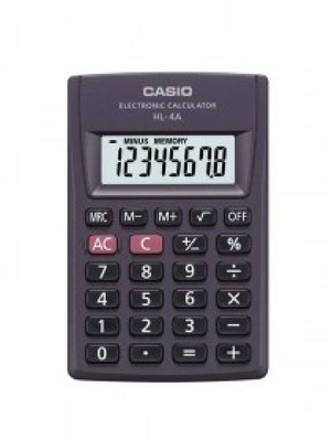 Μικρή φορητή αριθμομηχανή τσέπης basic casio hl-4