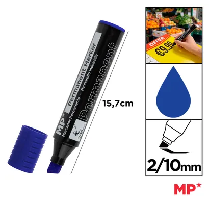 MP ανεξίτηλος μαρκαδόρος PE549-01, 2-10mm μύτη, μπλε