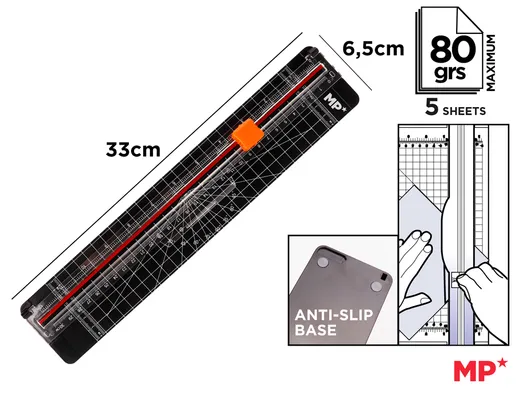 MP κόφτης χαρτιού PA1104, επιτραπέζιος, 30cm, μαύρος