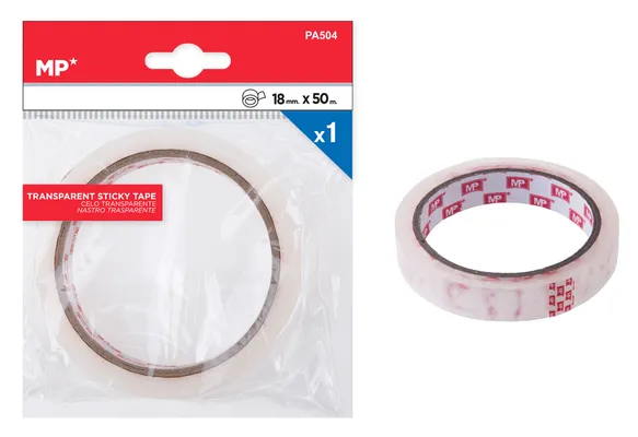 MP κολλητική ταινία PA504, 18mm x 50m, διάφανη