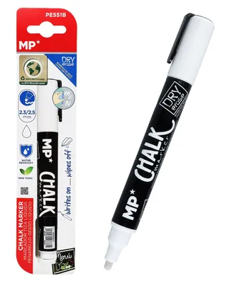 MP μαρκαδόρος υγρής κιμωλίας PE551B, 2.3-2.5mm, λευκός