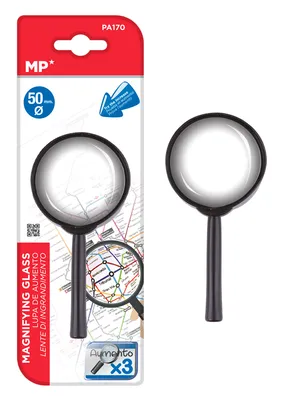 MP μεγεθυντικός φακός PA170, x3, 50mm, πλαστικός με γυάλινο φακό, μαύρος
