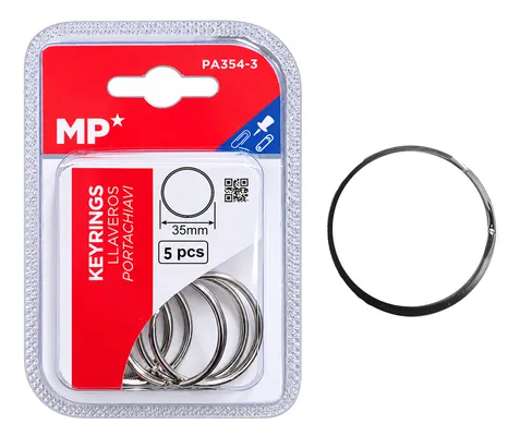 MP σετ μεταλλικοί κρίκοι κλειδιών PA354-3, 35mm, 5τμχ